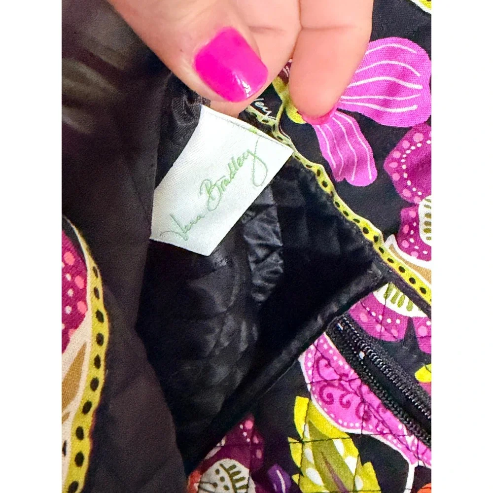 Vera Bradley Get Carried‎ Away Tote Bag  Pink Floral Quilted Travel Bag